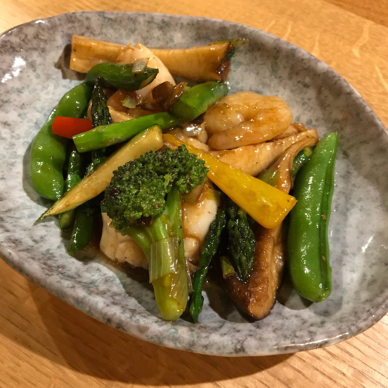 ディナーコース 海鮮2種と旬野菜の炒め(旬菜中房 和華（のどか）)