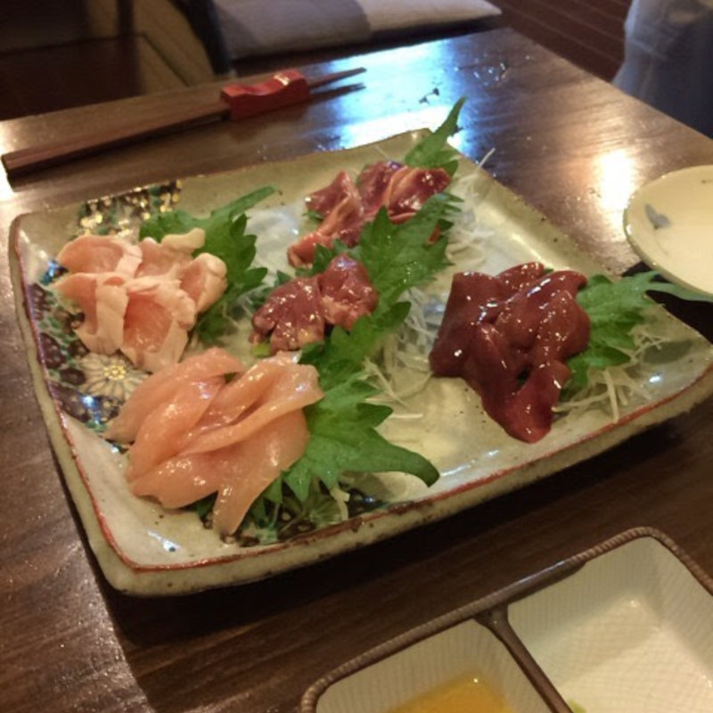 鶏刺身盛り合わせ(立花)