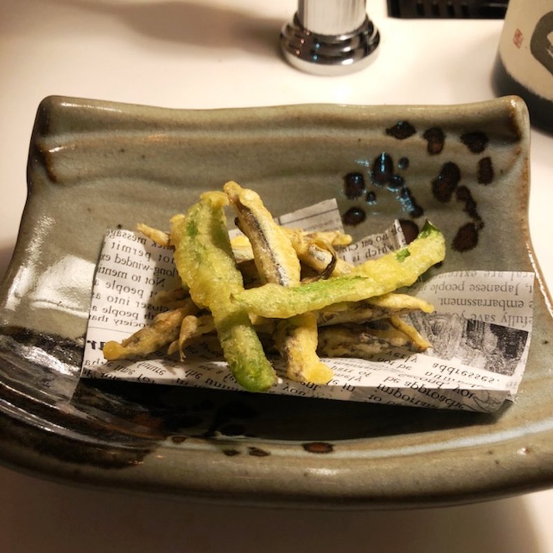 キビナゴの天婦羅(さんどバー桜木町)