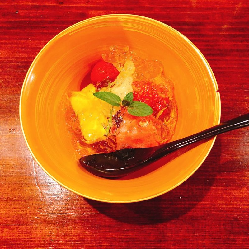 シャンパンゼリーとフルーツ(不風流)