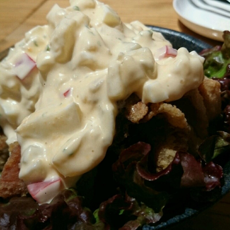 鶏唐タルタル(うどん居酒屋 江戸堀)