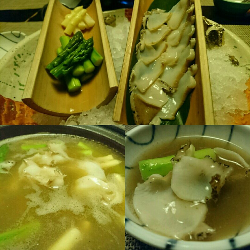 鮑の肝餡かけ鍋(夢乃井庵　夕やけこやけ )