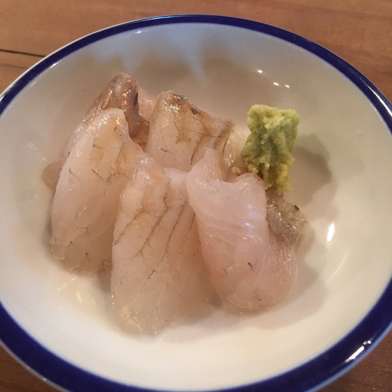 イシモチカレイの刺身(やっこ)