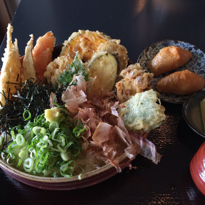 野菜天ぶっかけ(大地のうどん 福岡東店)