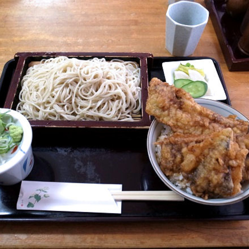 穴子天丼定食(手打ちそば こはら)