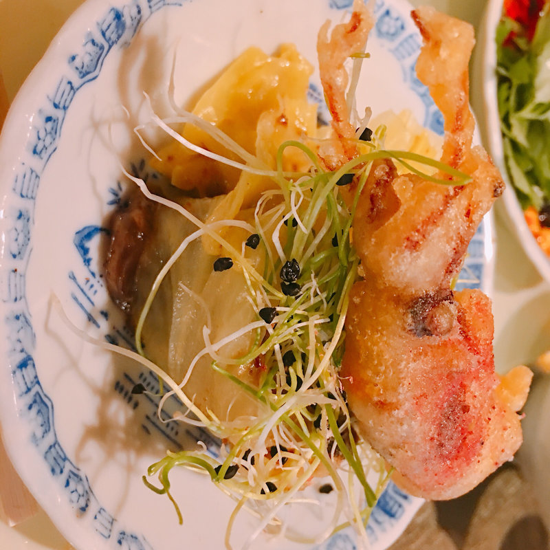 水ダコのさわやか花山椒ソース(酒中花 空心  （シュチュウカ クウシン）)