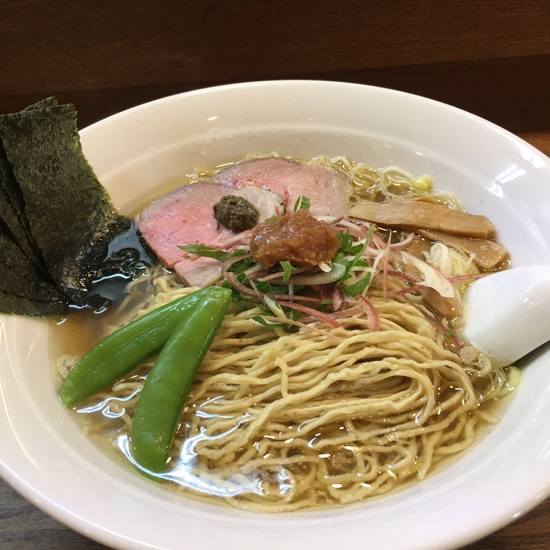 かつおと梅の塩ラーメン(らぁめん山と樹)