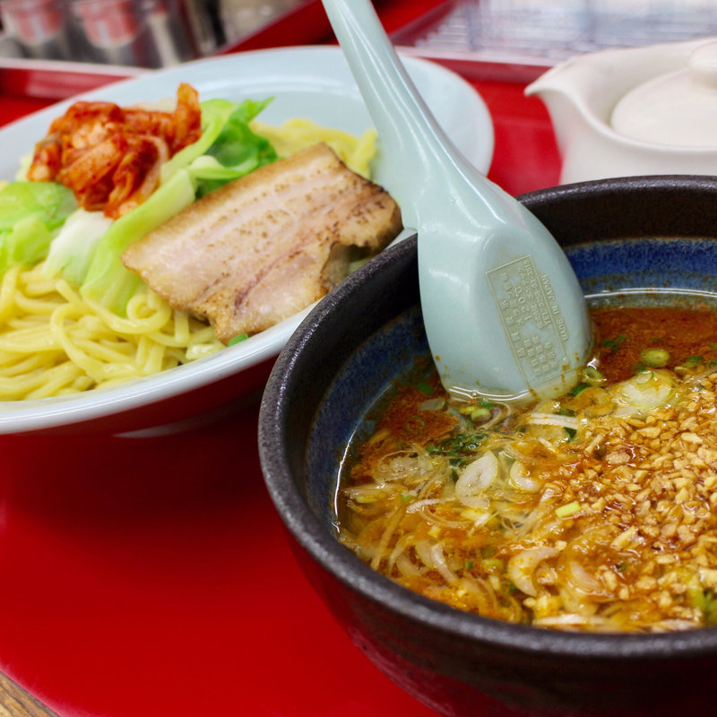 旨辛スタミナつけめん/中盛(ラーメン山岡家 新すすきの店)