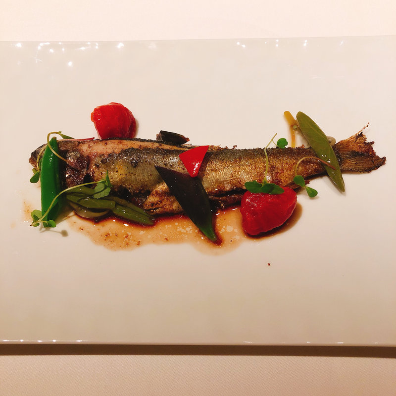 鮎のコンフィ(南青山 I K U青山)