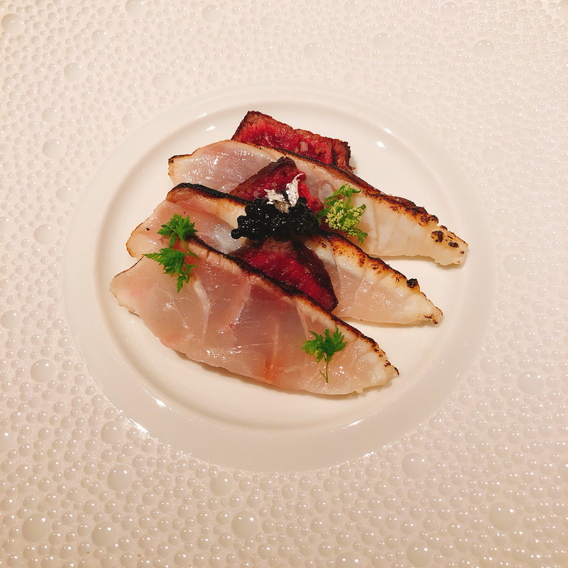 近江牛と鮮魚のカルパッチョ キャビア添え(南青山 I K U青山)