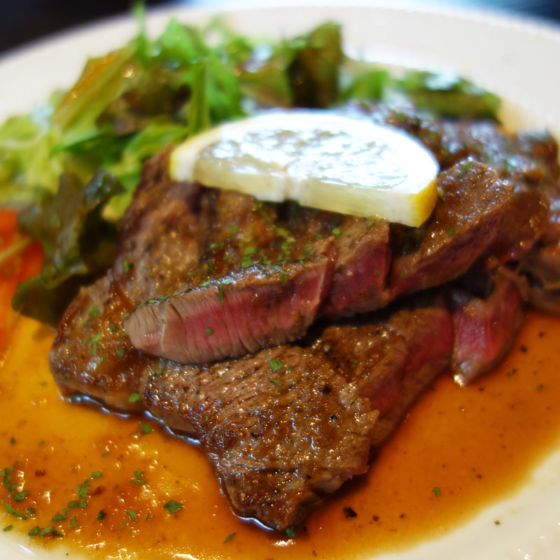 牛ロースステーキ定食(翠藍（すいらん）)