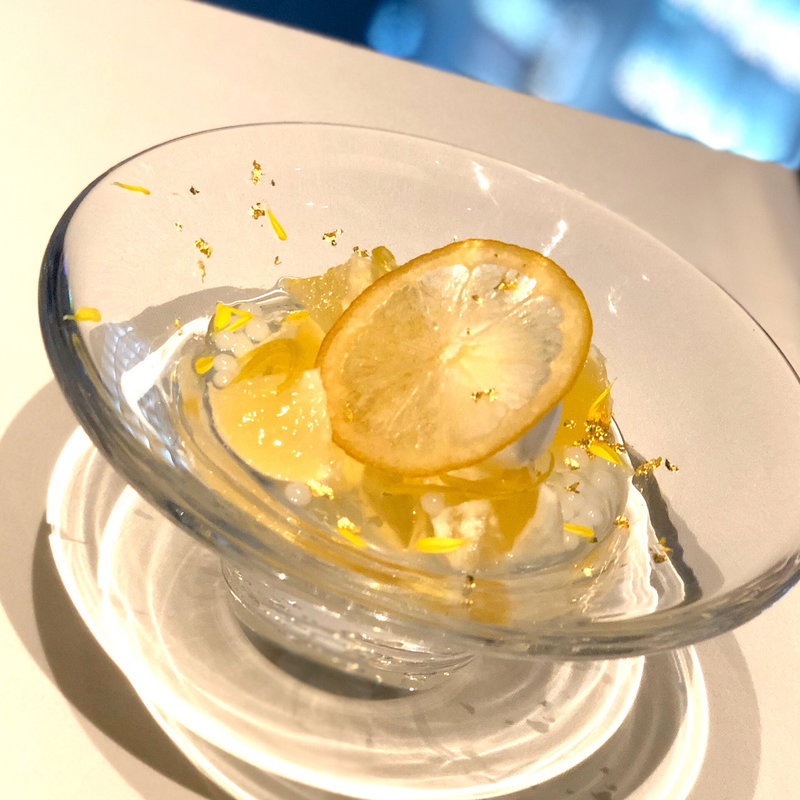 小夏とカモミール、ココナッツとライチのソルベ(BISTRO MARX [ビストロ・マルクス])