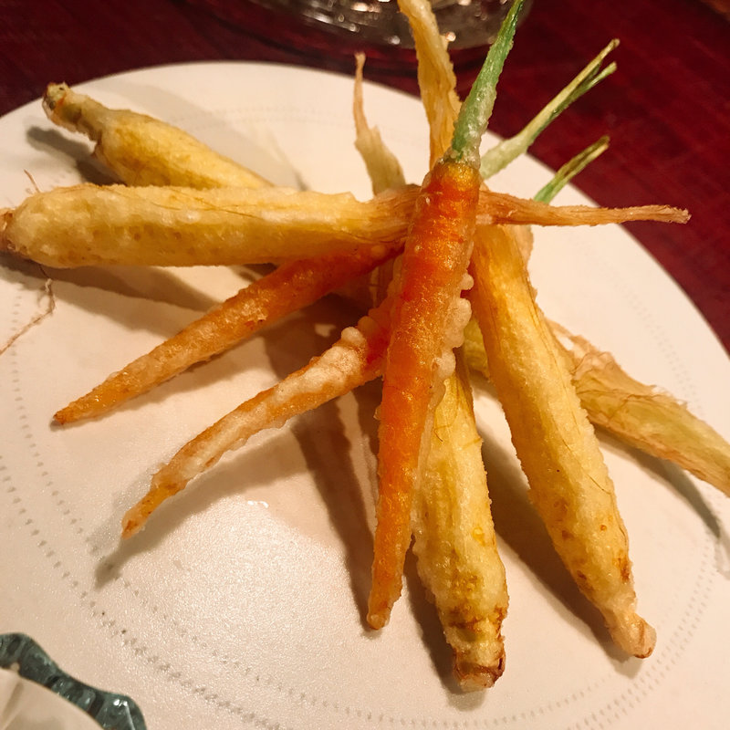 ヤングコーンのフリット 姫人参付き(サルーボ)