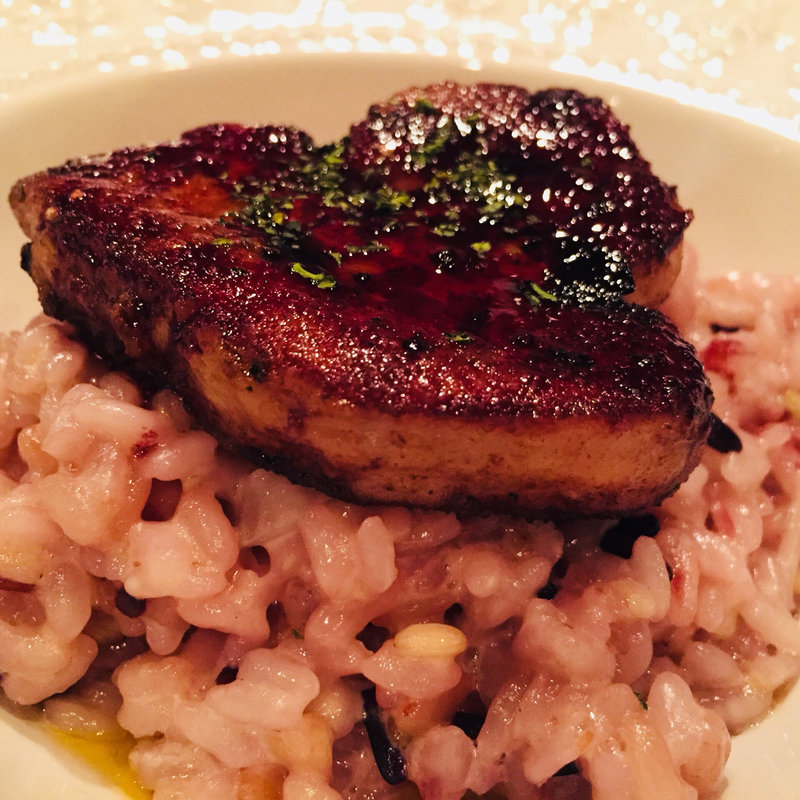 フォアグラのソテーw雑穀米リゾット(ブラッスリー・ヴァンダンジュ )