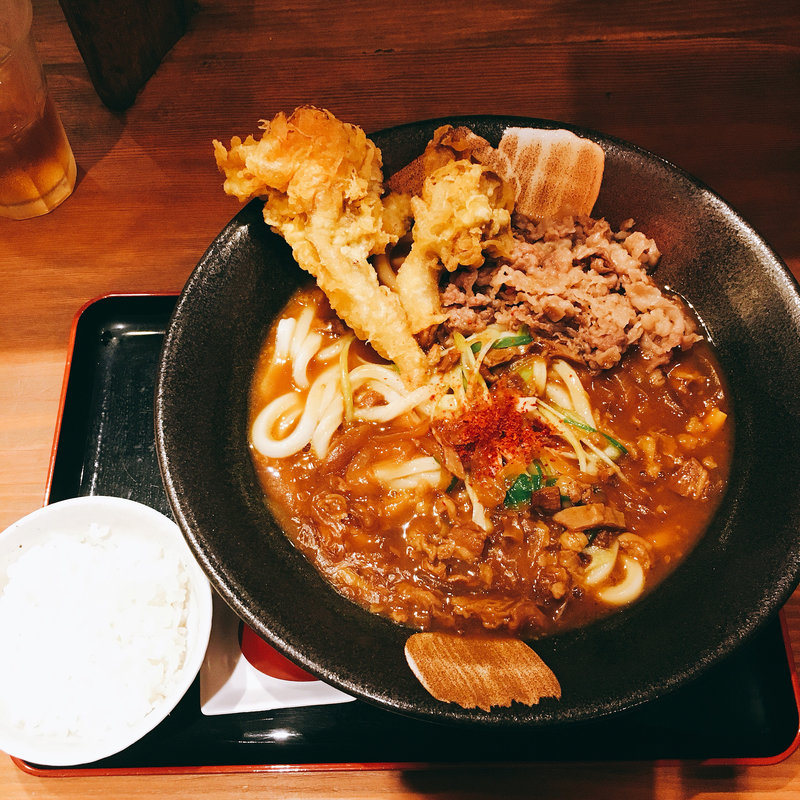 肉カレーうどん(難波千日前 釜たけうどん 八重洲北口)