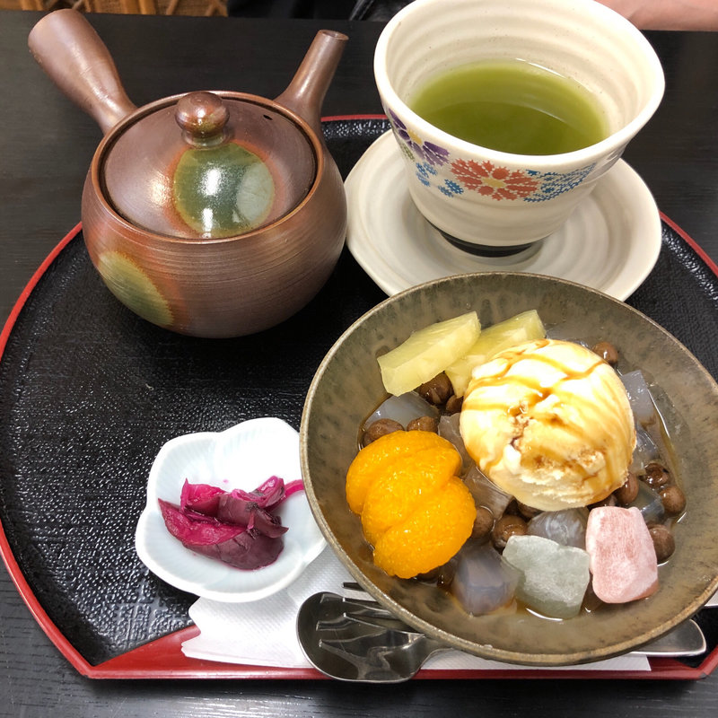 クリームみつまめセット(本丸茶屋)