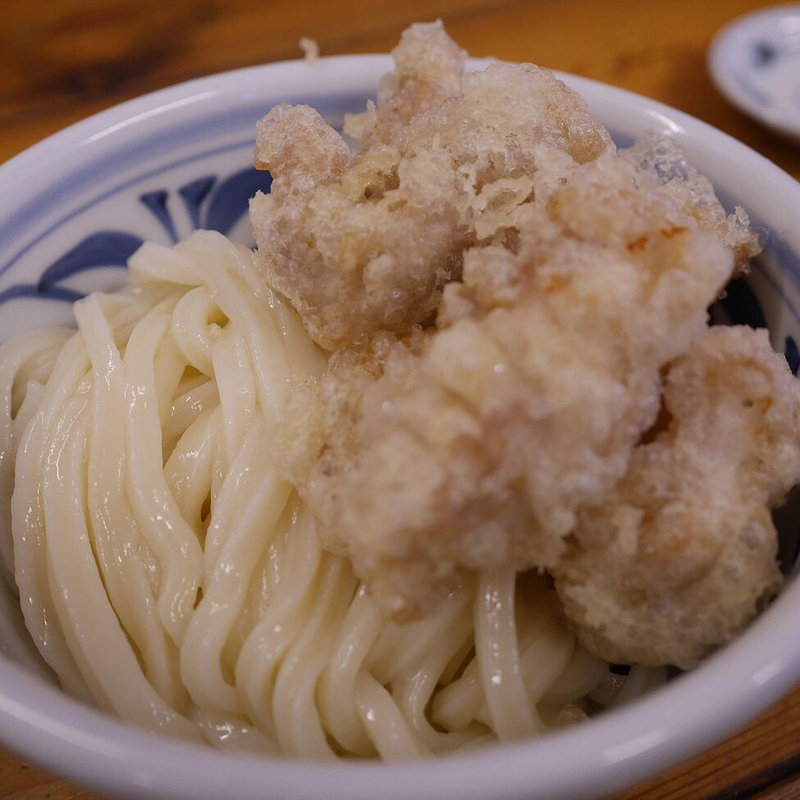 かしわぶっかけうどん(手打うどん　麦蔵 （むぎぞう）)