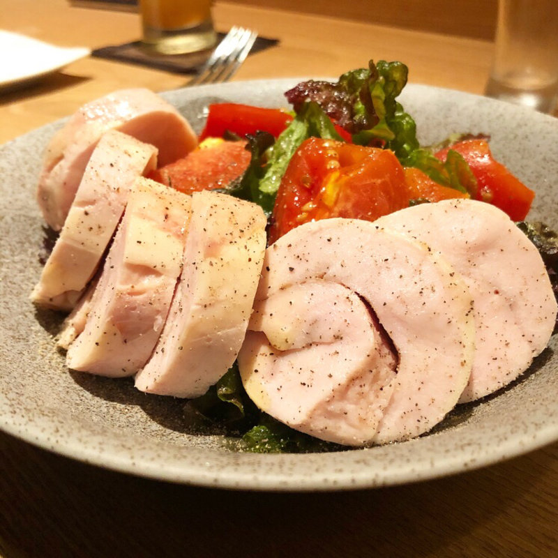 ムネ肉のハムサラダ(ジビエ食堂)