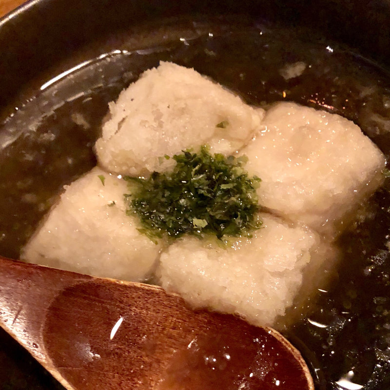 もちもち揚げだし豆腐(鶏ぼうず )
