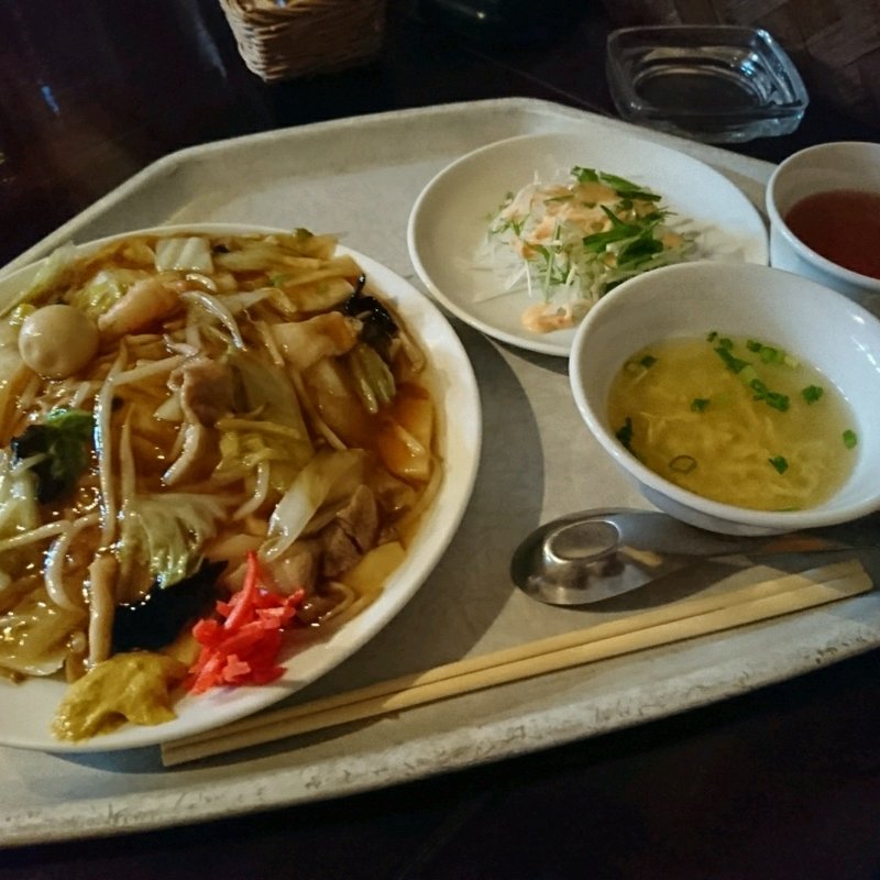 五目焼きそば定食(オリエンタルダイニングカフェ 南国屋)