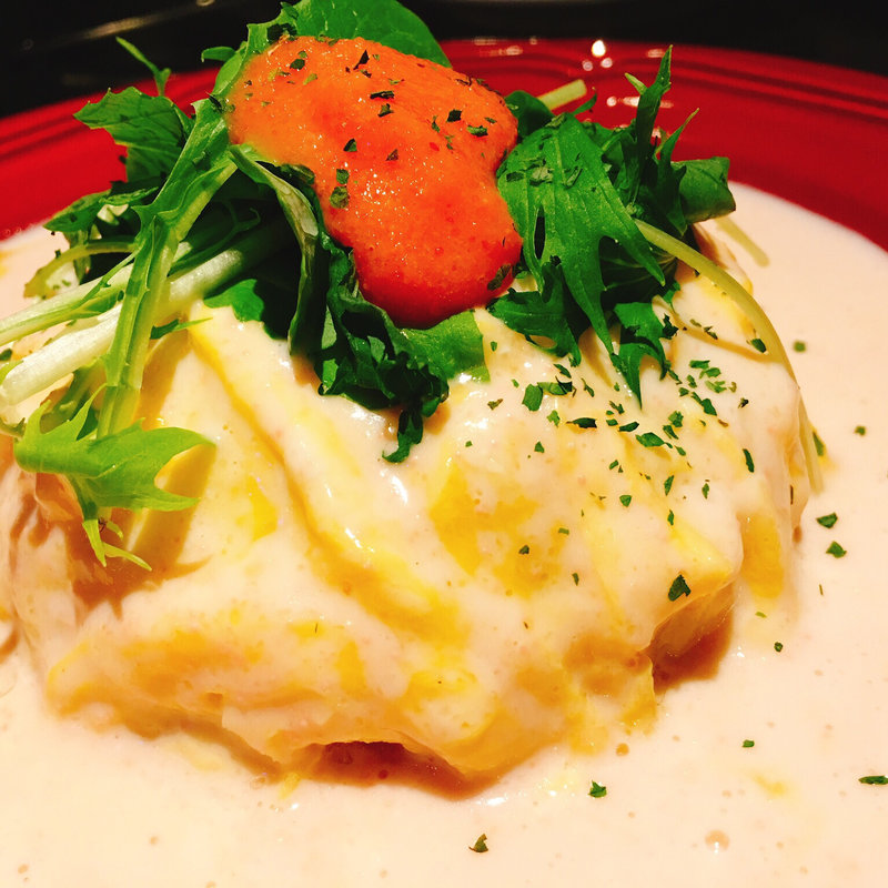 明太子クリームオムライス(Cafe and Bar on℃ -温度-)
