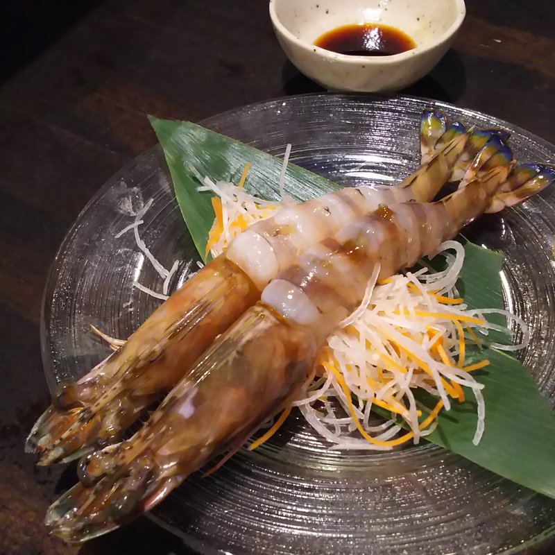 特大車エビのお刺身(バル・エビータ)