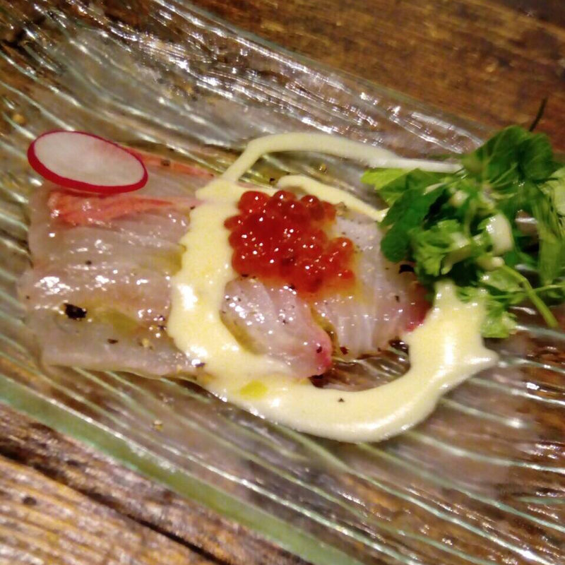 白身魚のカルパッチョ  コースの前菜(STERK THE FIRST 北新地店)