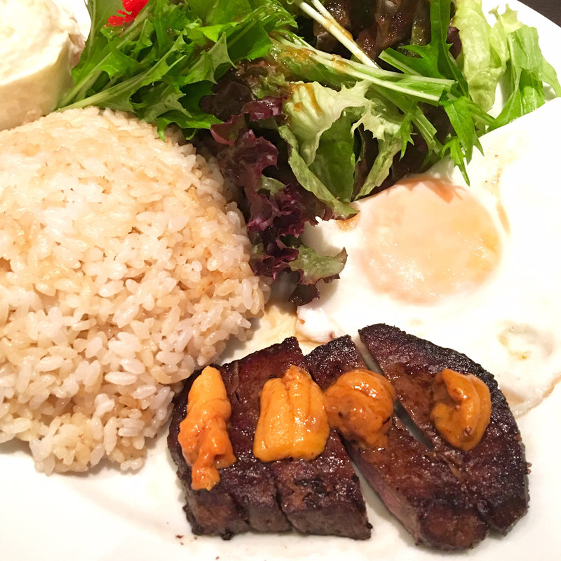 ヒレステーキ 雲丹添え プレート(焼旨肉家みやび)