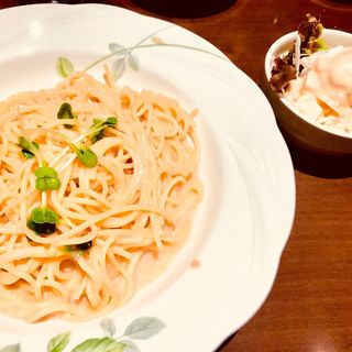 めんたいクリームスパゲティ〜柚子風味(カフェテラス  シルエット  )