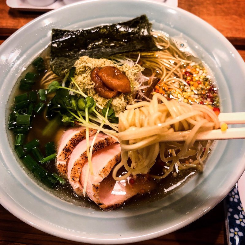 紀州 梅塩ラーメン(箸とレンゲ)