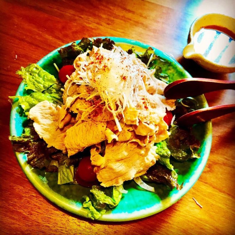 完豚ロースしゃぶしゃぶサラダ ピリ辛胡麻ドレッシング(はんなり亭)