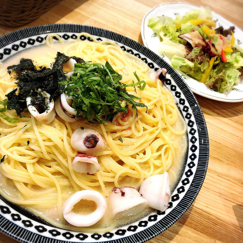 タラコとヤリイカのパスタ(パステルカフェ 上野マルイ店)