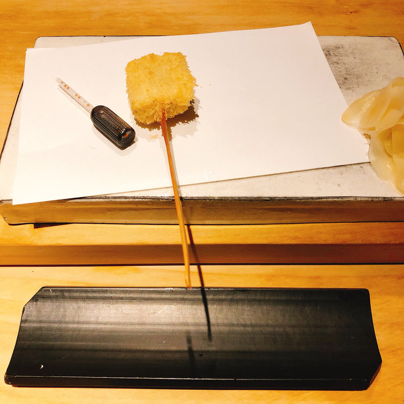 子持ち昆布の串揚げ(中目黒いぐち上ル)