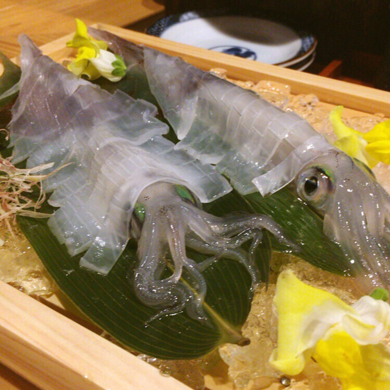 泳ぎいか姿造り(鯖とか烏賊とか真とか)