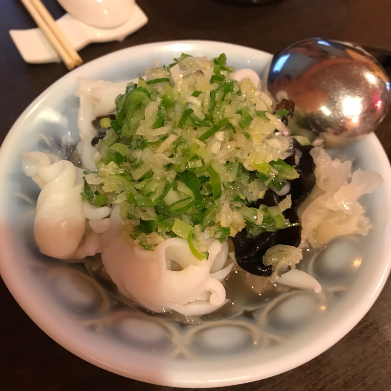 いかの湯引きねぎソース(桃花)