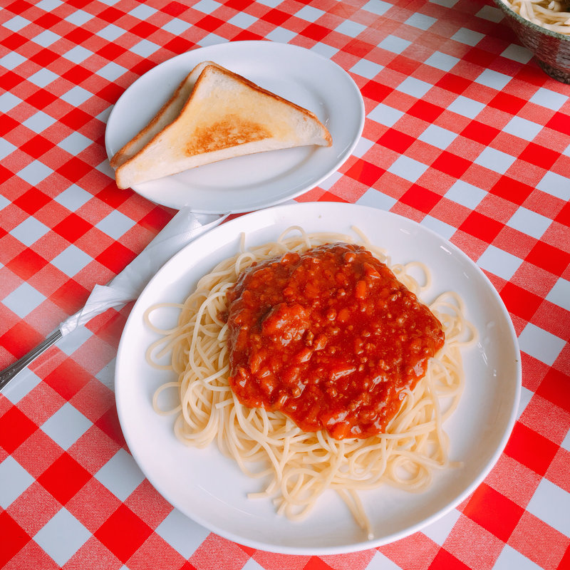 スパゲッティトーストセット(宮里そば （みやざとそば）)