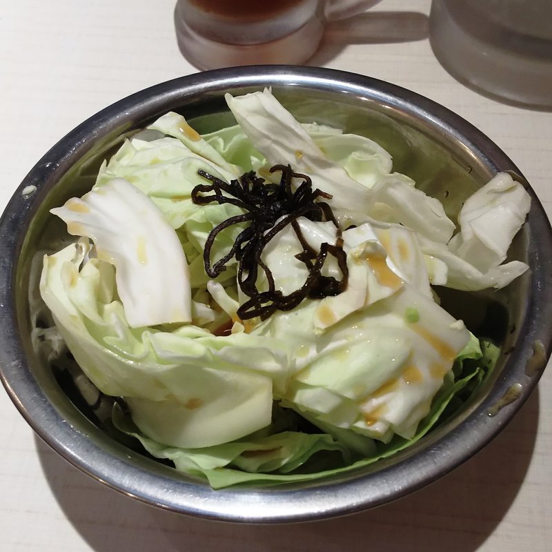 お通し（塩昆布キャベツ）(屋台屋 博多劇場 蒲田店)