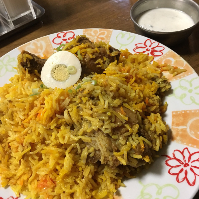 金曜日限定 チキンビリヤニセット(ガンダーラレストラン)