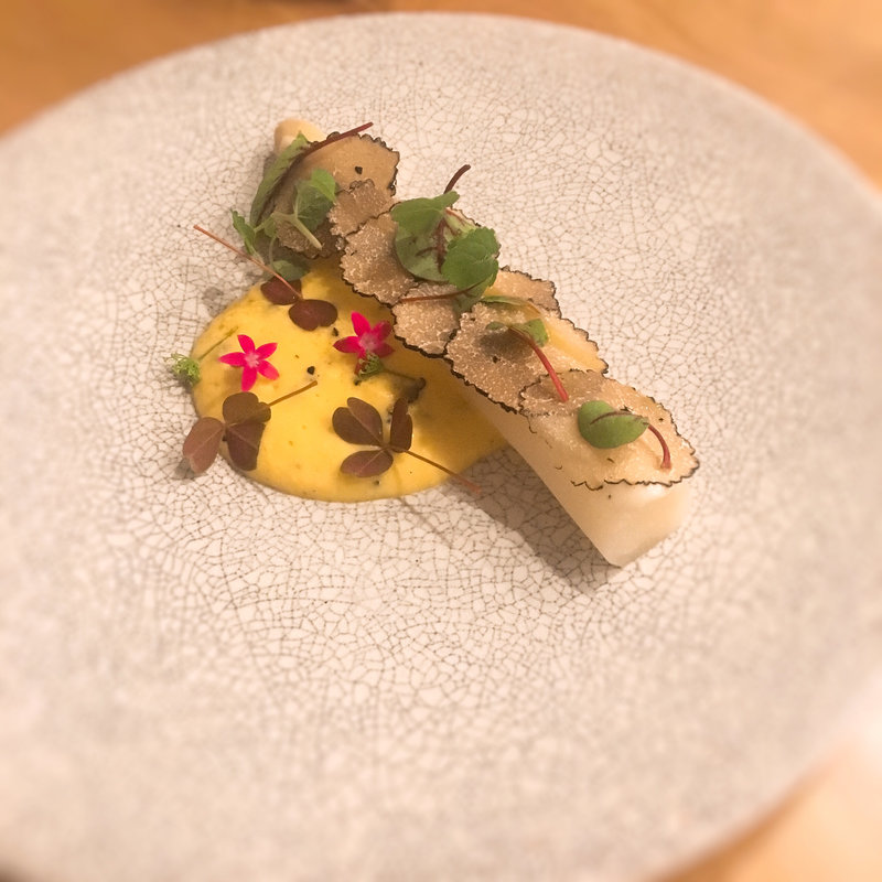 白アスパラガス サマートリュフ カルボナーラ(yaoyu)