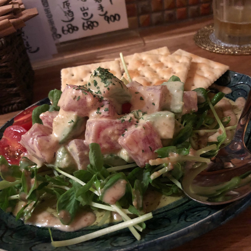 マグロとアボカドのわさび醤油和え(０７)