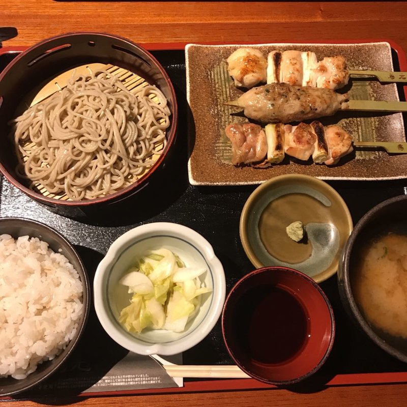 鶏串焼き＋半せいろ(鳥元 柏店)