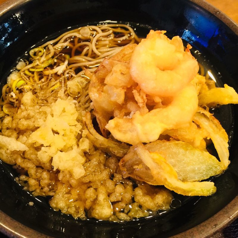 えびかき揚げそば(正源そば 八重洲店)