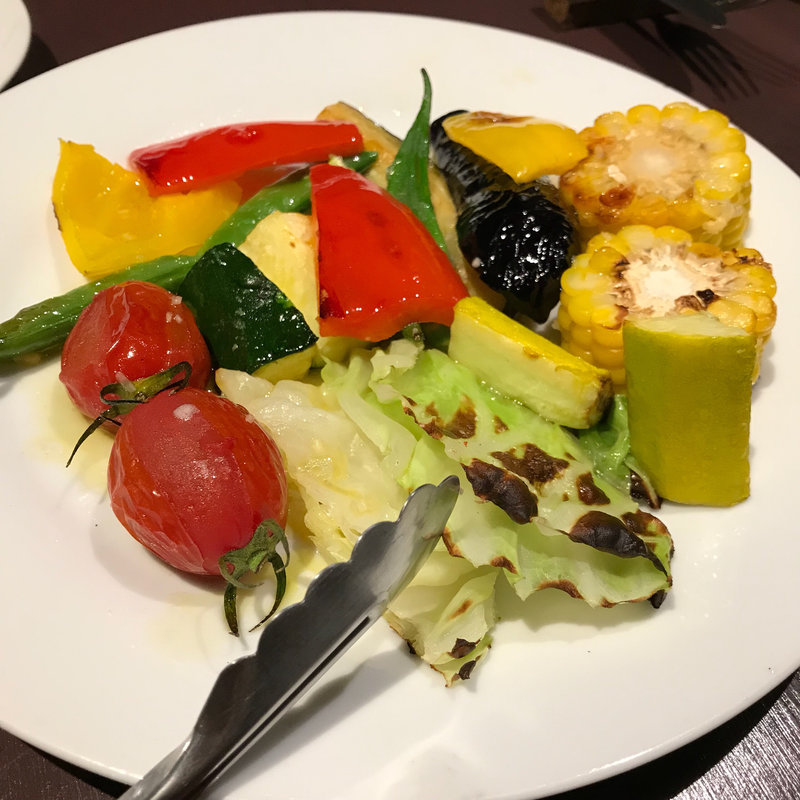 季節野菜の石窯焼き 甘酸っぱい生姜のビネグレットソース(LEGAME)