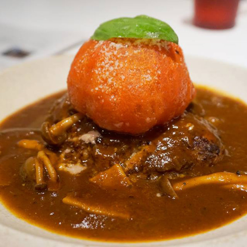 トマトのせハンバーグ(山本のハンバーグ 太宰府店)