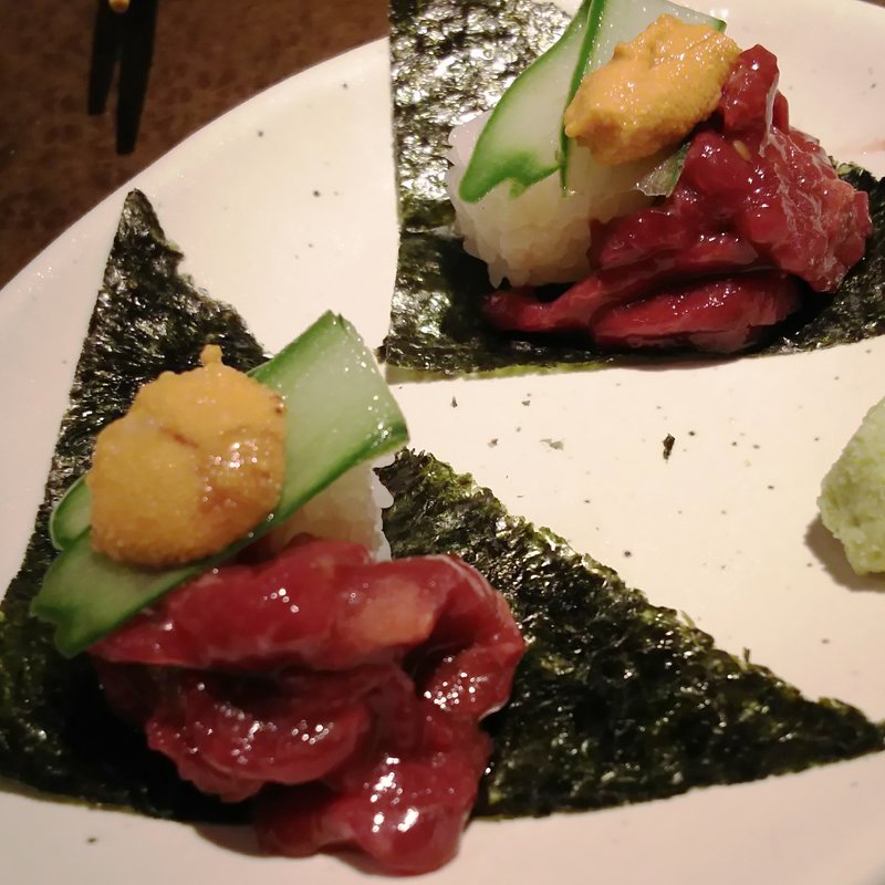 うに×さくら肉(居酒屋 土間土間 武蔵溝の口店)