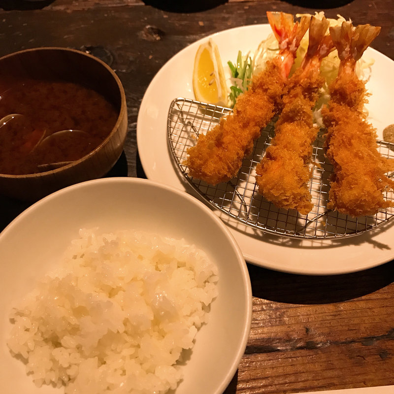 海老フライ(水塩土菜)