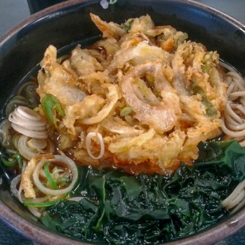 かき揚げそば(ゆで太郎　築地店)