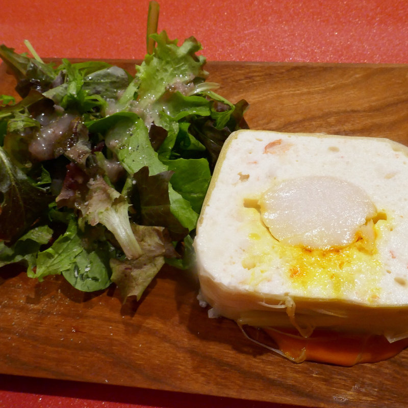 カニとホタテのテリーヌ(カフェ・グラス・スリーズ)