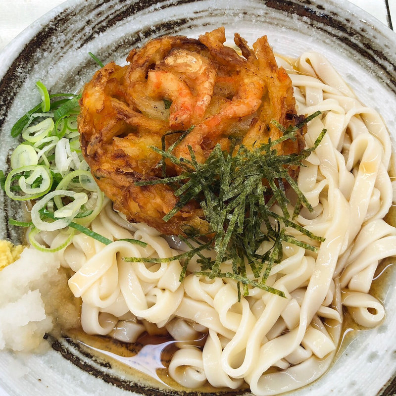 冷やしかき揚げきしめん(名代きしめん 住よし JR名古屋駅3・4番ホーム店 （すみよし）)