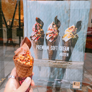 プレミアムショコラソフトクリーム(デカダンス ドュ ショコラ 銀座本店)